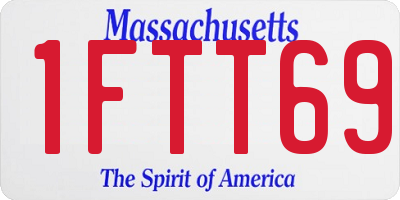 MA license plate 1FTT69