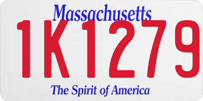 MA license plate 1K1279