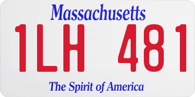 MA license plate 1LH481