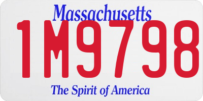 MA license plate 1M9798