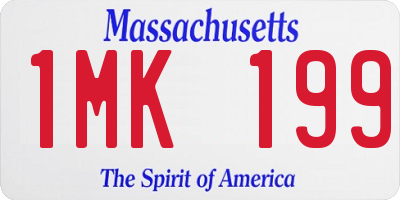 MA license plate 1MK199