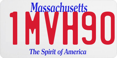 MA license plate 1MVH90