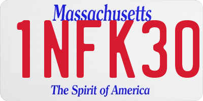 MA license plate 1NFK30