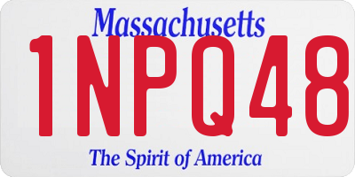 MA license plate 1NPQ48