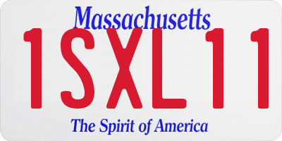 MA license plate 1SXL11