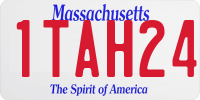 MA license plate 1TAH24