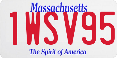 MA license plate 1WSV95