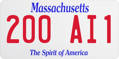MA license plate 200AI1