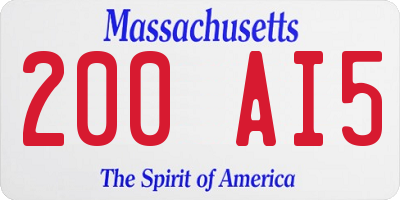 MA license plate 200AI5