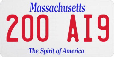 MA license plate 200AI9