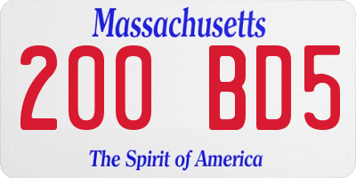 MA license plate 200BD5