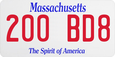 MA license plate 200BD8