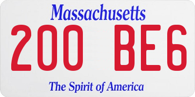 MA license plate 200BE6