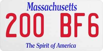 MA license plate 200BF6