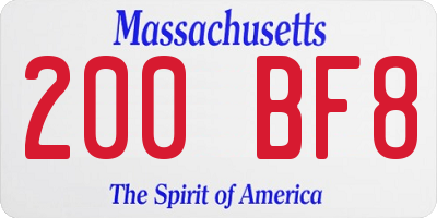 MA license plate 200BF8