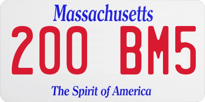 MA license plate 200BM5