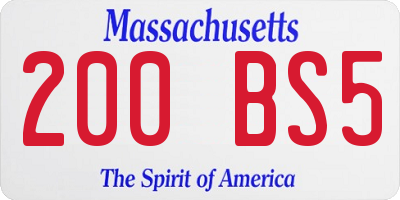 MA license plate 200BS5