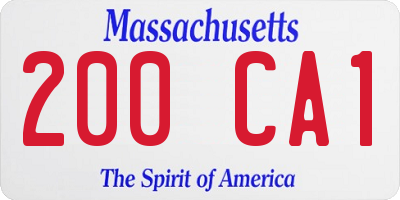 MA license plate 200CA1