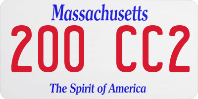 MA license plate 200CC2