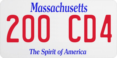 MA license plate 200CD4
