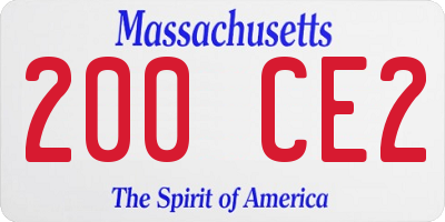 MA license plate 200CE2