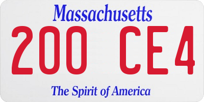 MA license plate 200CE4