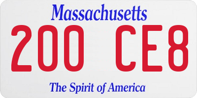 MA license plate 200CE8