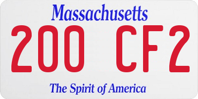 MA license plate 200CF2