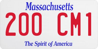 MA license plate 200CM1