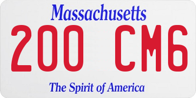 MA license plate 200CM6