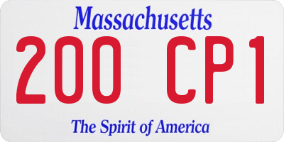MA license plate 200CP1
