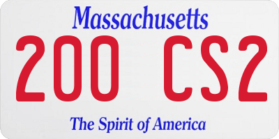 MA license plate 200CS2