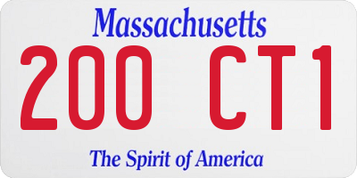 MA license plate 200CT1
