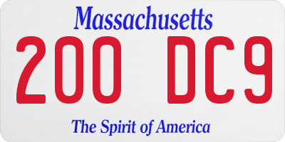 MA license plate 200DC9