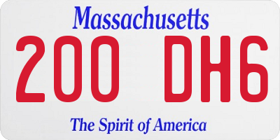 MA license plate 200DH6