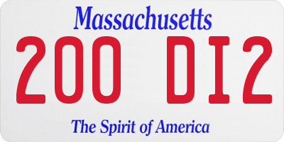MA license plate 200DI2