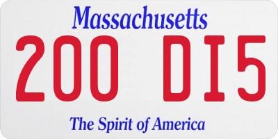 MA license plate 200DI5