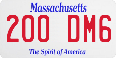 MA license plate 200DM6