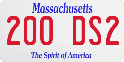 MA license plate 200DS2