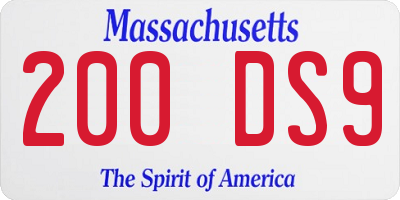 MA license plate 200DS9