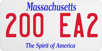 MA license plate 200EA2