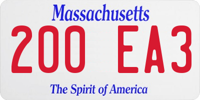 MA license plate 200EA3