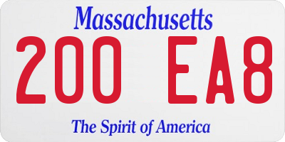 MA license plate 200EA8