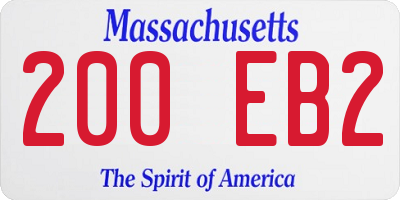 MA license plate 200EB2
