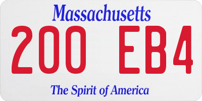 MA license plate 200EB4