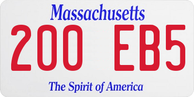 MA license plate 200EB5