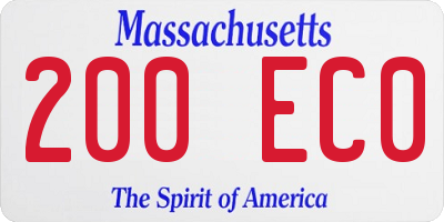 MA license plate 200EC0