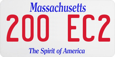 MA license plate 200EC2