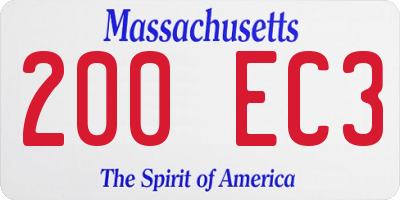 MA license plate 200EC3