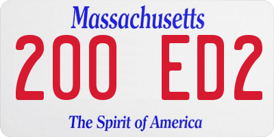 MA license plate 200ED2